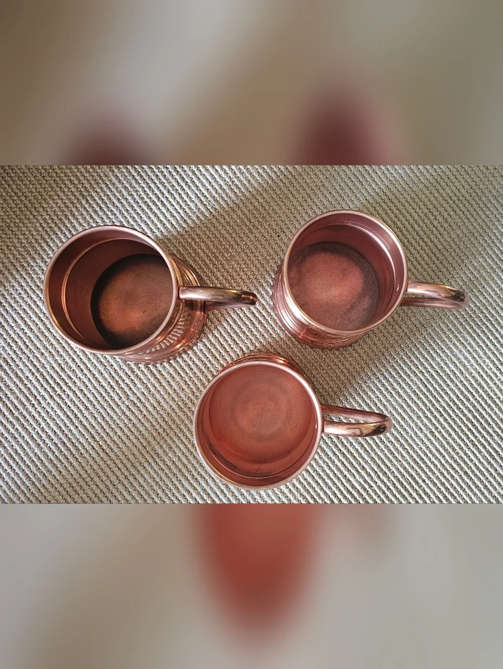 Paykoc 15oz Solid Copper Moscow Mule Steins - Set of 3 - Picture 6 of 8